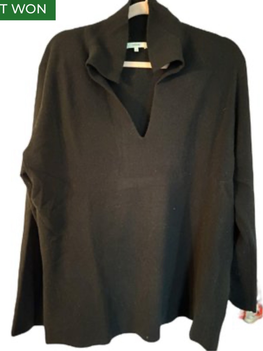 Vince Black V-Neck Wool-Cashmere Blend Sweater